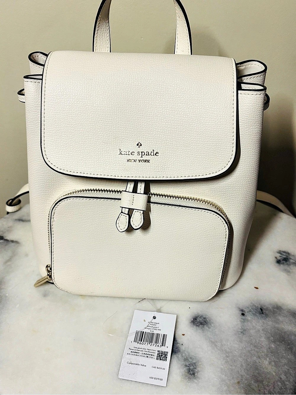 Kate Spade refined grainy leather medium (o) vks knitti Leather Medium Backpack
